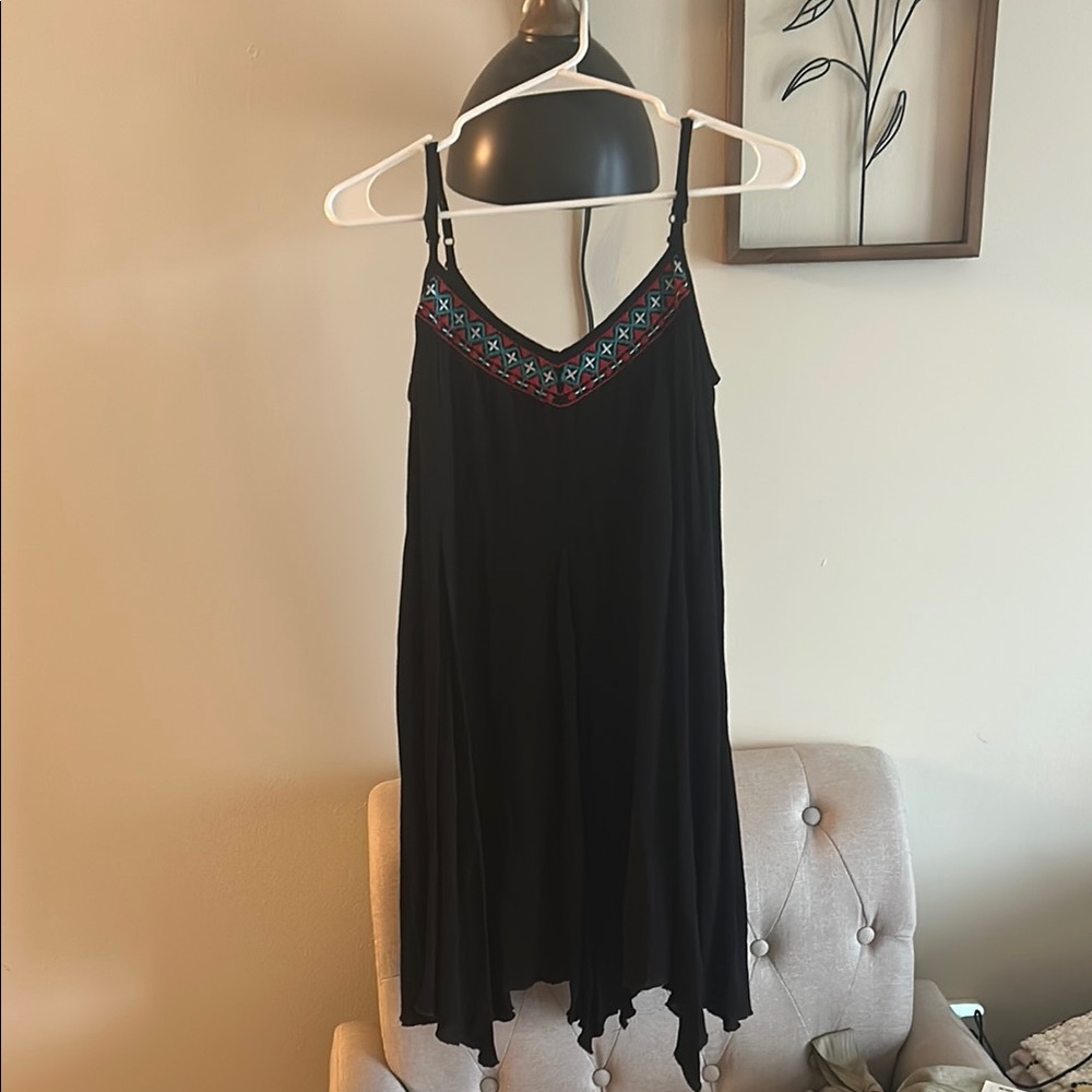 Black Dress with Embroidered Detail